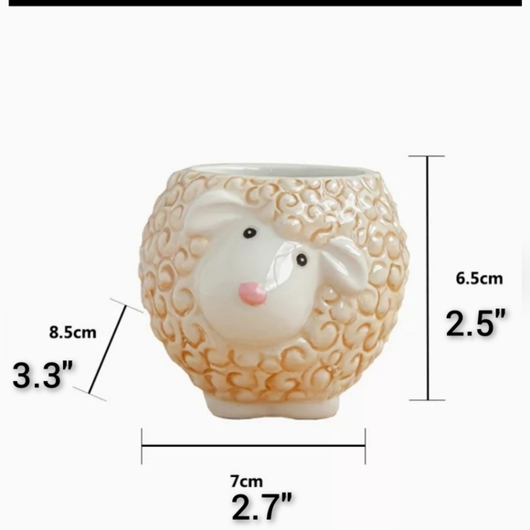 🧡IN STOCK🧡 SHEEP Small Ceramic Planter - Picture 2 of 4